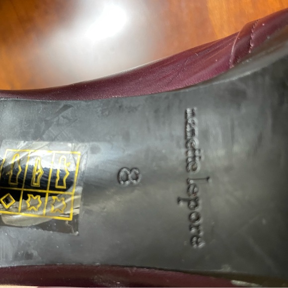 Nanette Lenore high heel open toe boot/shoes wine color like new size 8 - Picture 3 of 6